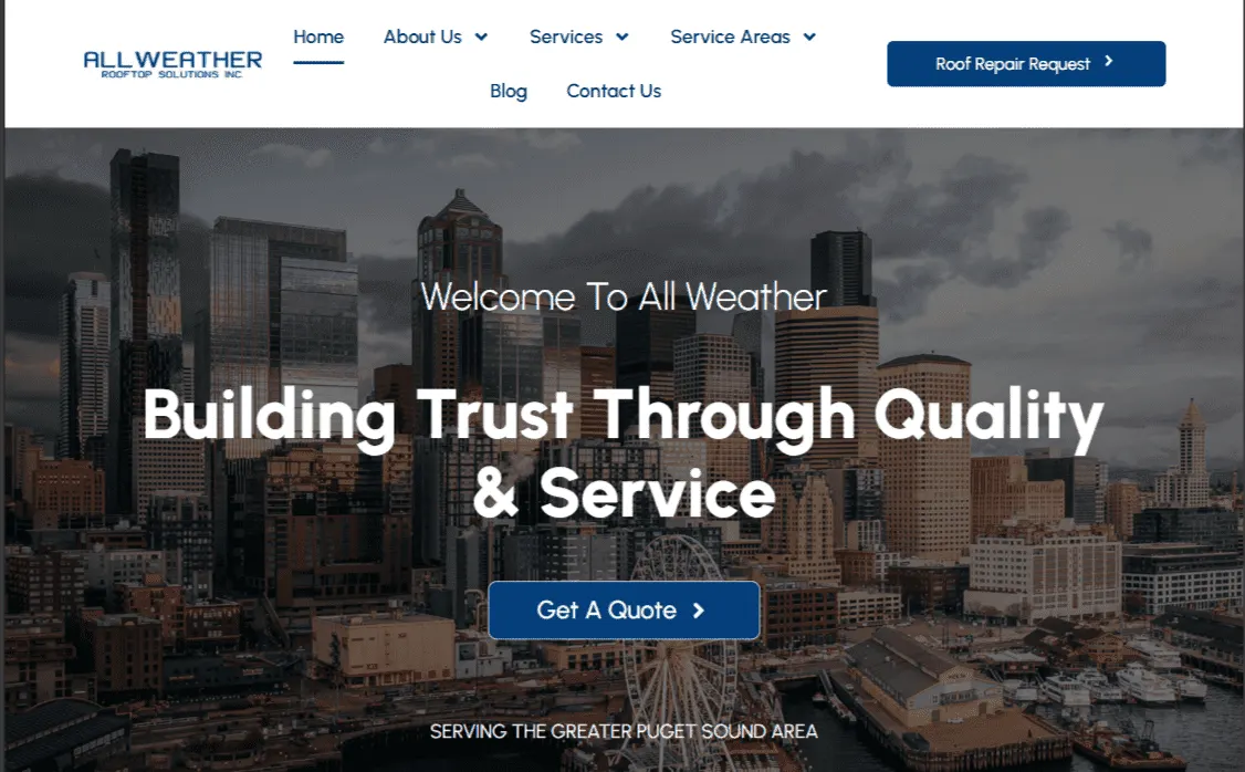 All Weather Rooftop Solution website