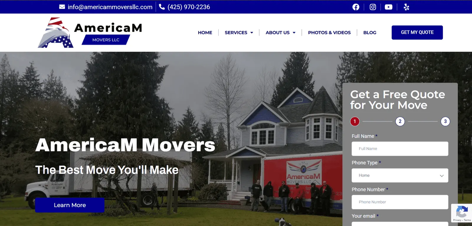 AmericaM Movers website
