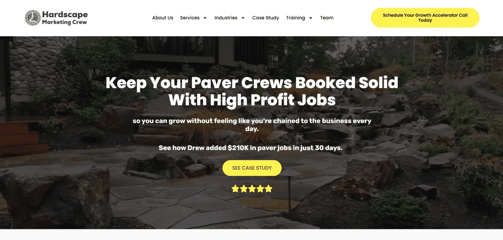 Hardscape Marketing Crew website