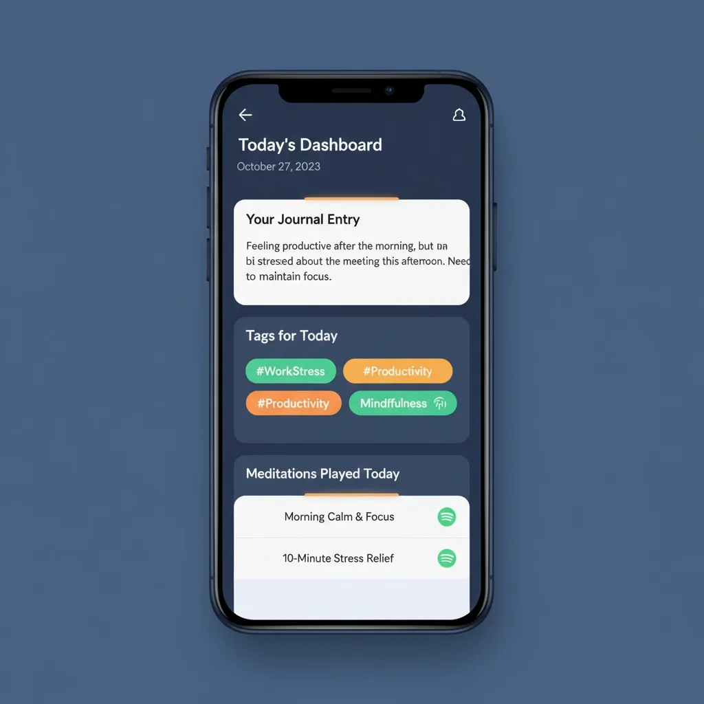 Journal Dashboard: Mobile app
