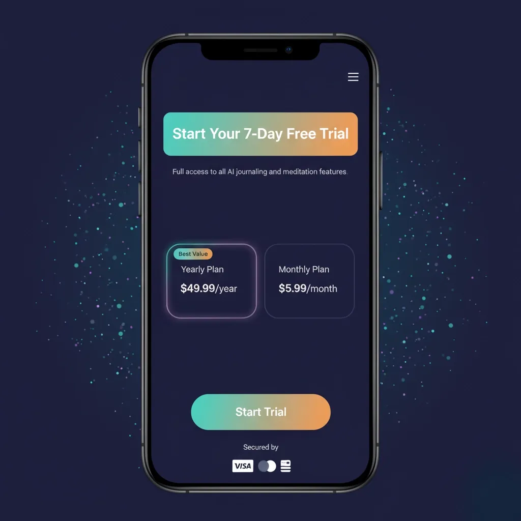 Subscription Screen: Mobile app