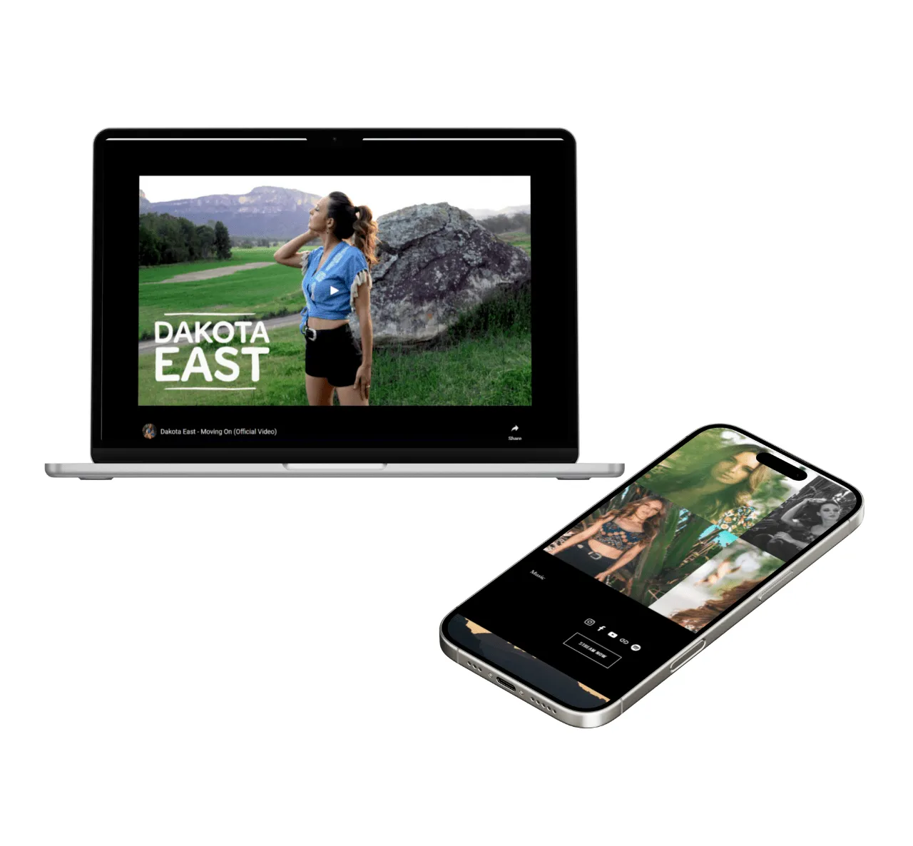 Dakota East Music website design