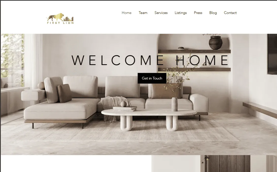 First Lion Property website design