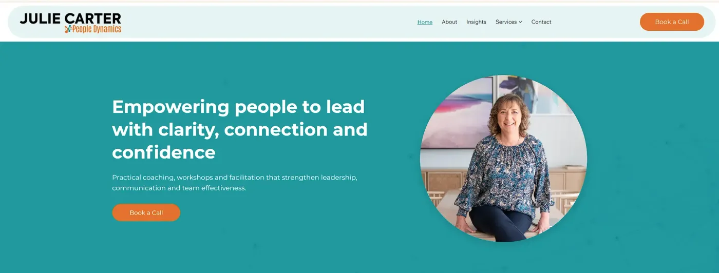 Julie Carter People Dynamics website design