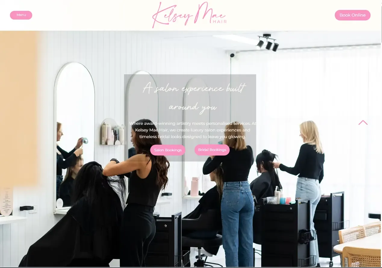 Kelsey Mae Hair website design