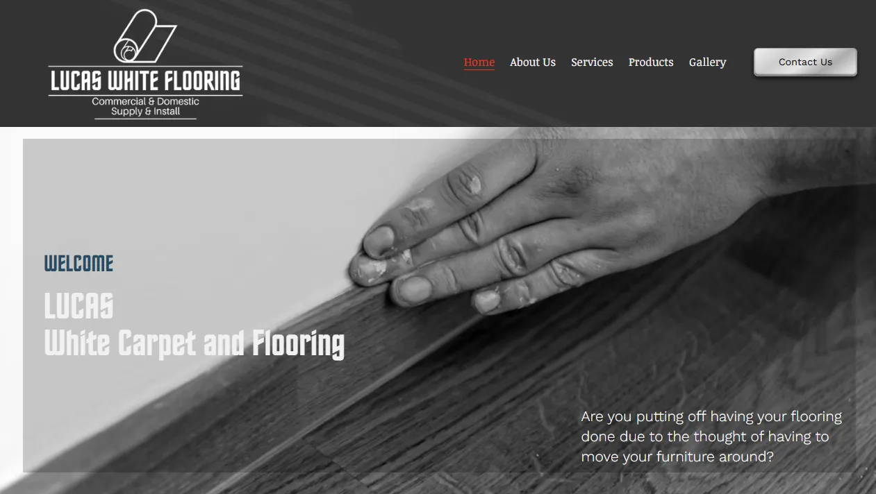 Lucas White Carpet & Flooring website design