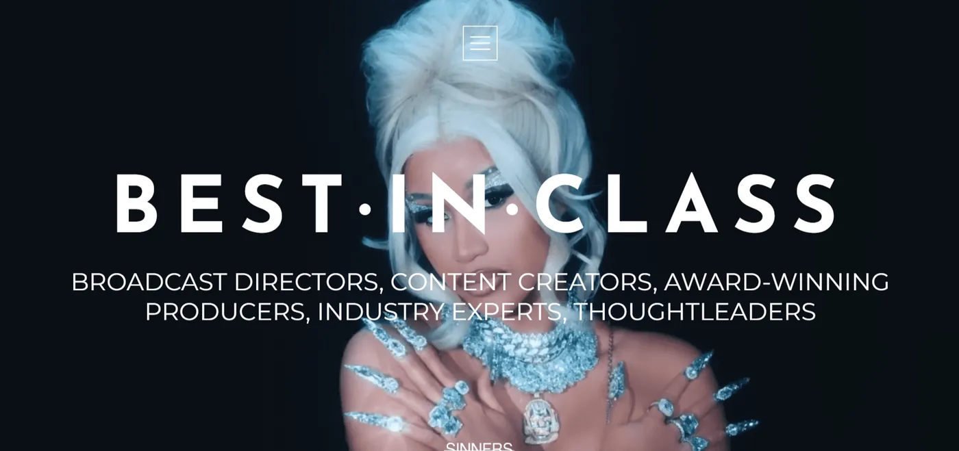 Sinners & Saints website design