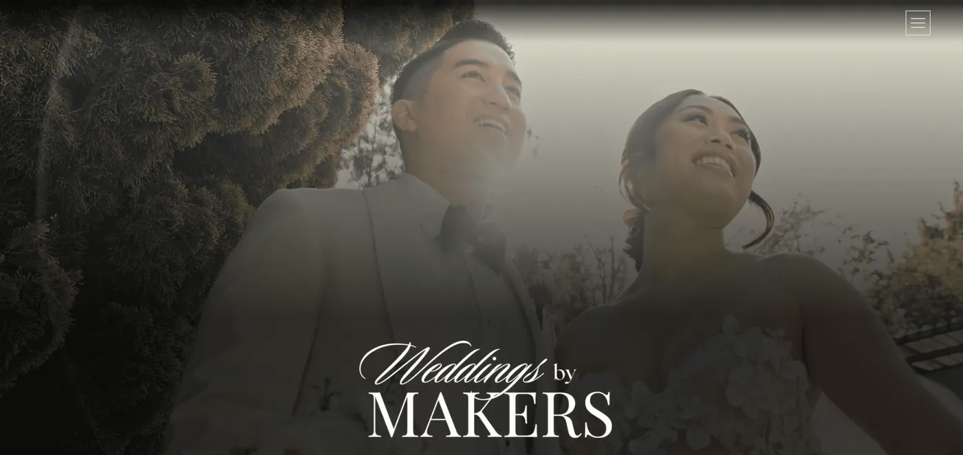 Weddings by Makers website design
