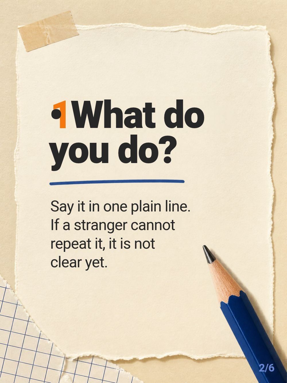 Instagram carousel design: 5 questions your homepage must answer in 5 seconds, slide 2