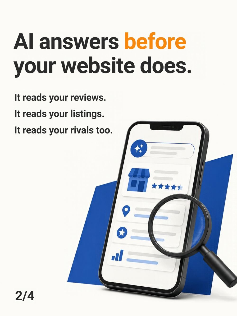 Instagram carousel design: Google your own business name, slide 2