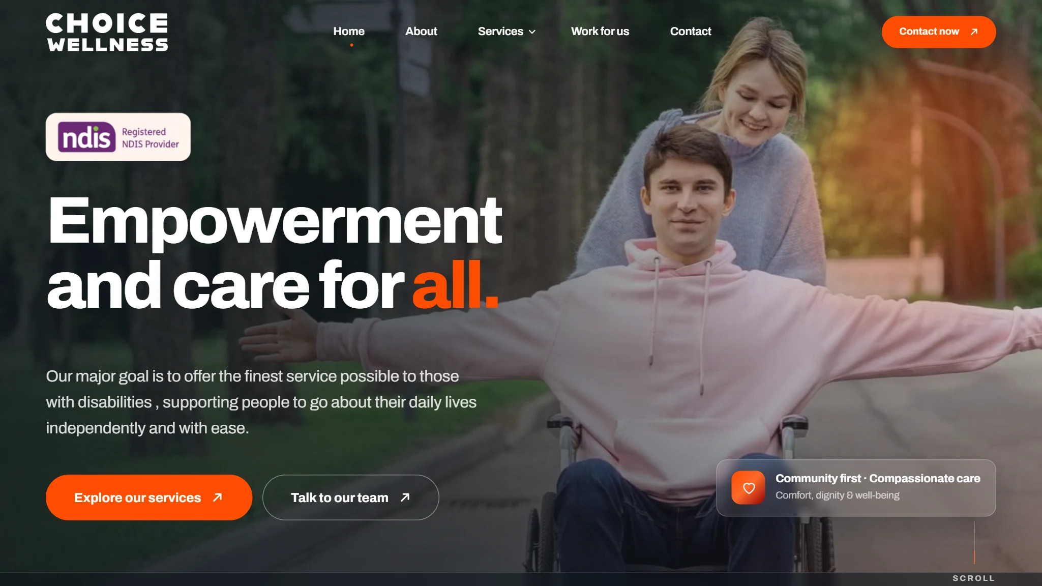 Choice Wellness website